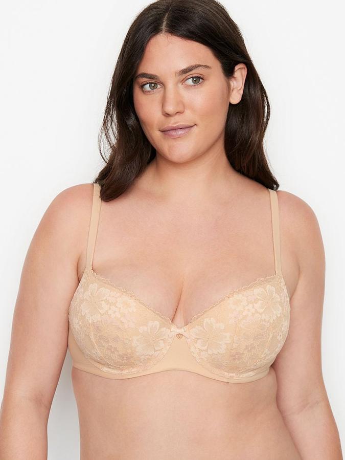 Victoria's Secret Lightly-Lined Smooth & Lace Demi Bra