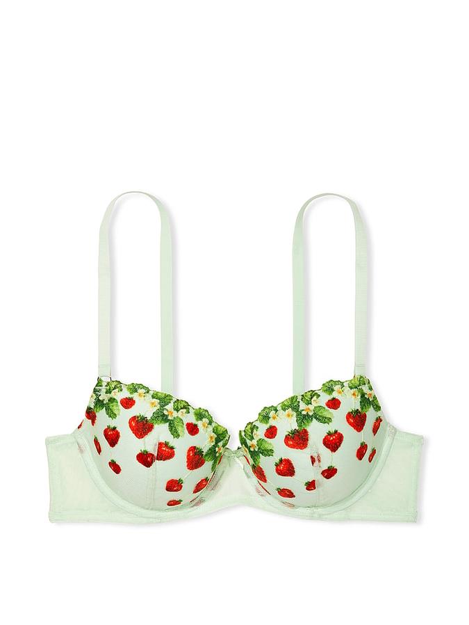 Victoria's Secret Strawberry Embroidery Lightly Lined Demi Bra - Image 3