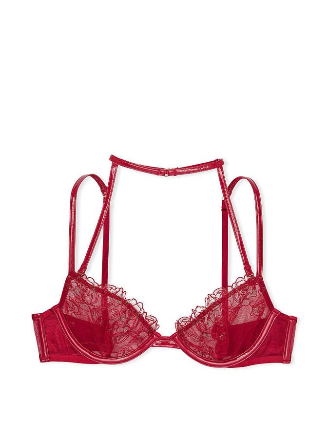 Victoria's Secret Midnight Affair Embroidery Low-Cut Demi Bra