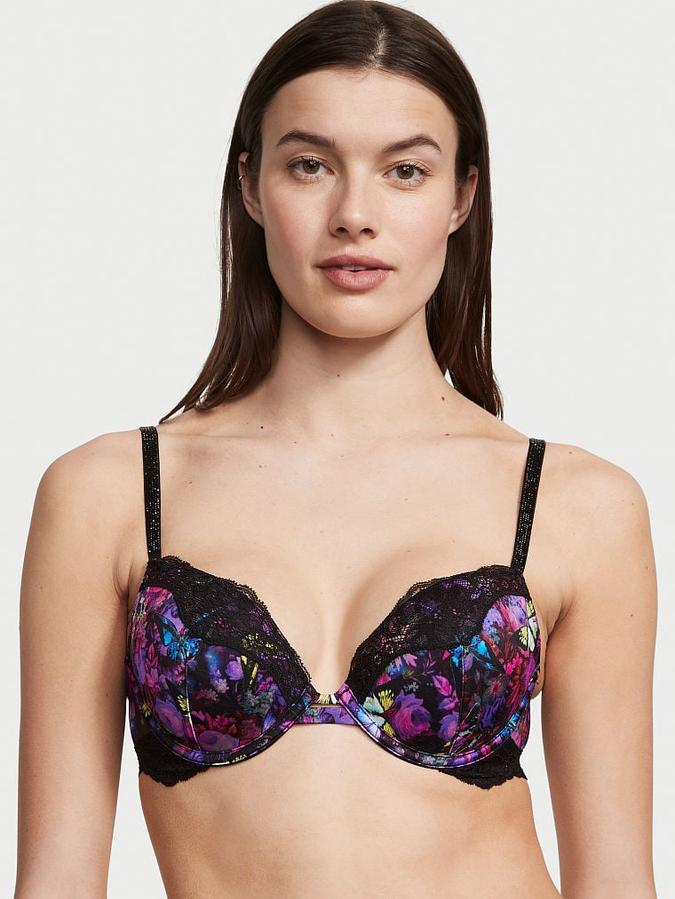 Victoria's Secret Shine Strap Lace Trim Push-Up Bra