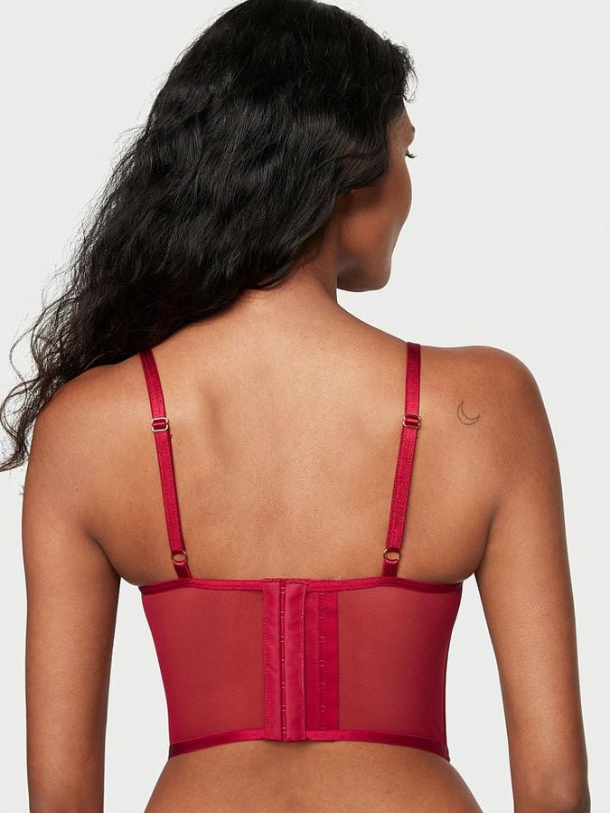 Victoria's Secret Midnight Affair Embroidery Push-Up Corset Top - Image 2