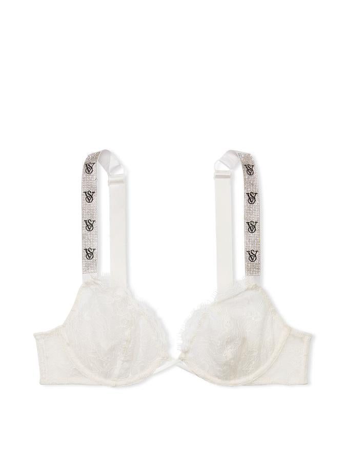 Victoria's Secret Shine Strap Unlined Low-Cut Lace Demi Bra - Image 3