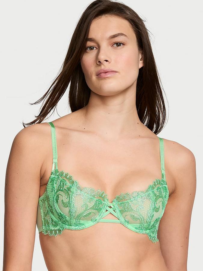Victoria's Secret Wicked Unlined Boho Floral Embroidery Balconette Bra