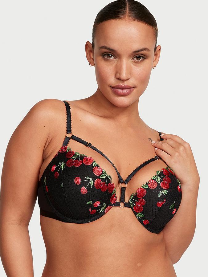 Victoria's Secret Cherry Embroidery Push-Up Bra