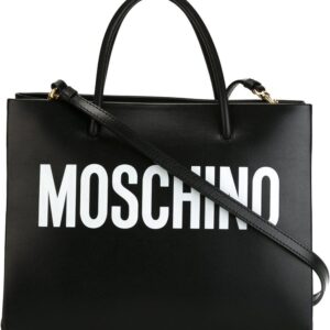 Moschino Logo print square tote