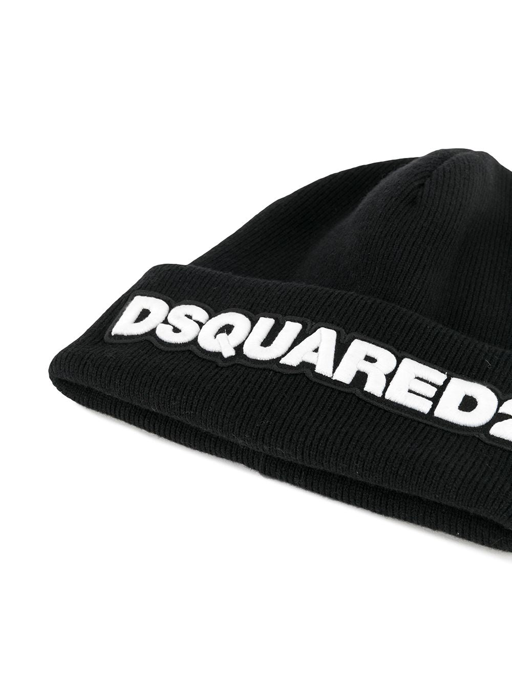 DSQUARED2 logo patch ribbed beanie - Image 2