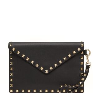 Valentino Garavani Rockstud leather clutch bag