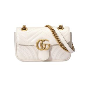 Gucci white GG Marmont matelassé mini bag