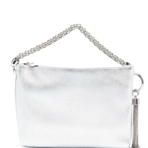 Jimmy Choo Callie metallic tassel clutch