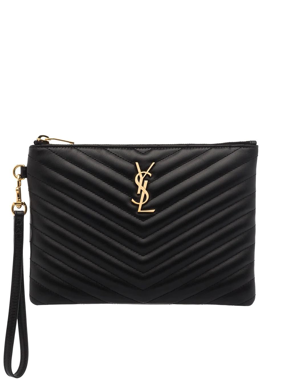 Saint Laurent quilted leather purse