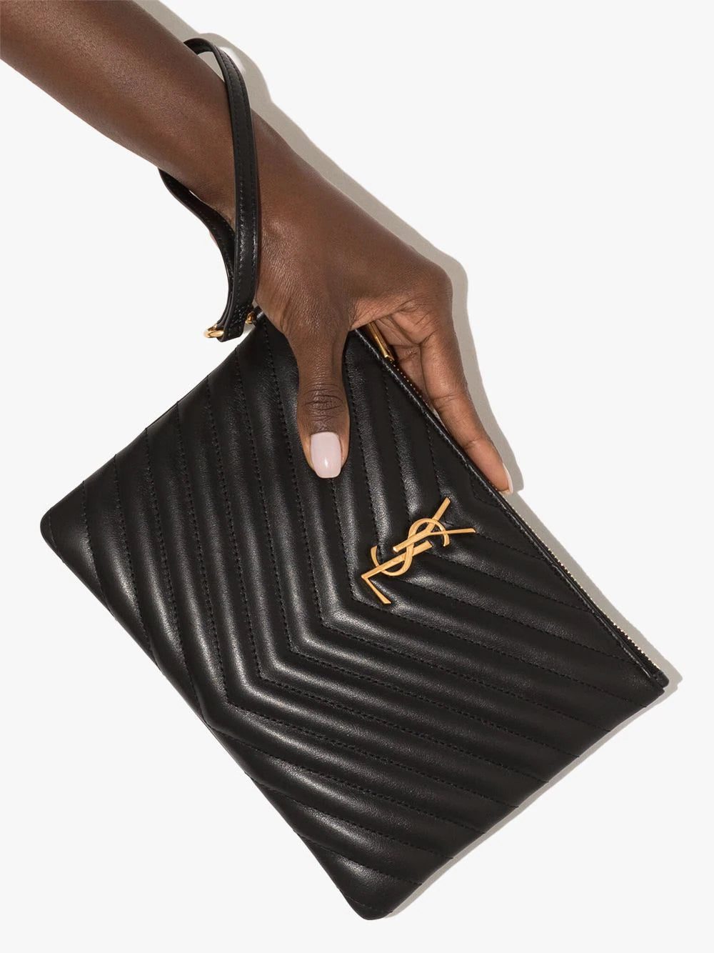 Saint Laurent quilted leather purse - Image 4