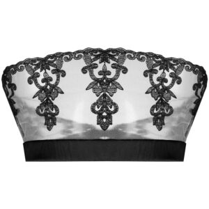 Fleur Of England Onyx lace embroidered strapless bra