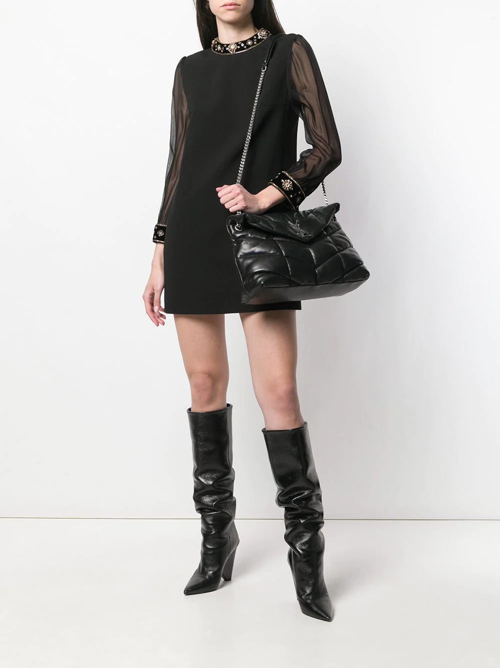 Saint Laurent medium Loulou leather shoulder bag - Image 2