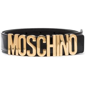 Moschino  logo-plaque buckled belt