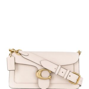Coach logo plaque shoulder bag