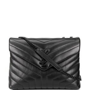 Saint Laurent Loulou quilted logo plaque bag