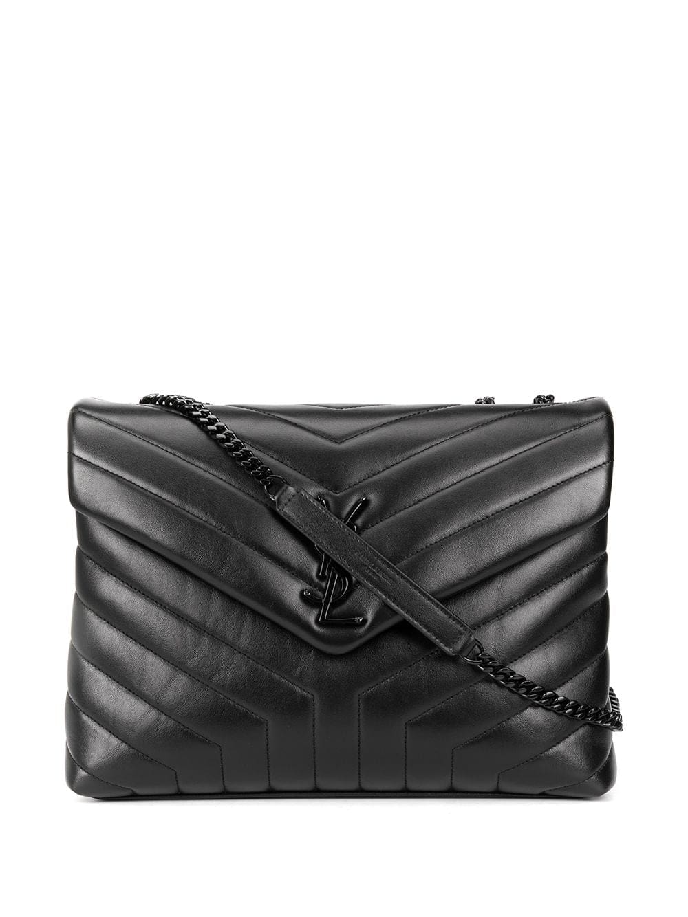 Saint Laurent Loulou quilted logo plaque bag