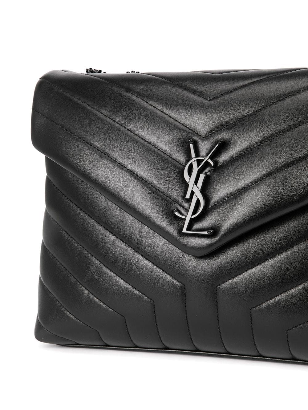 Saint Laurent Loulou quilted logo plaque bag - Image 4