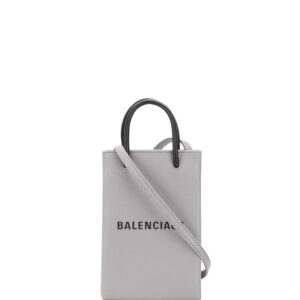 Balenciaga logo print crossbody bag