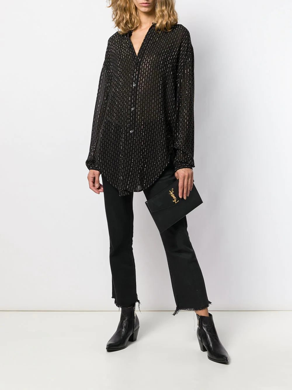 Saint Laurent medium monogram plaque pouch - Image 2