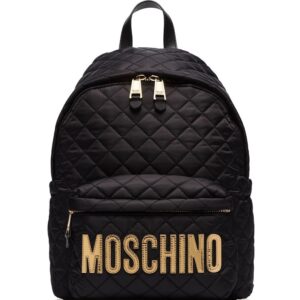 Moschino quilted logo-plaque backpack