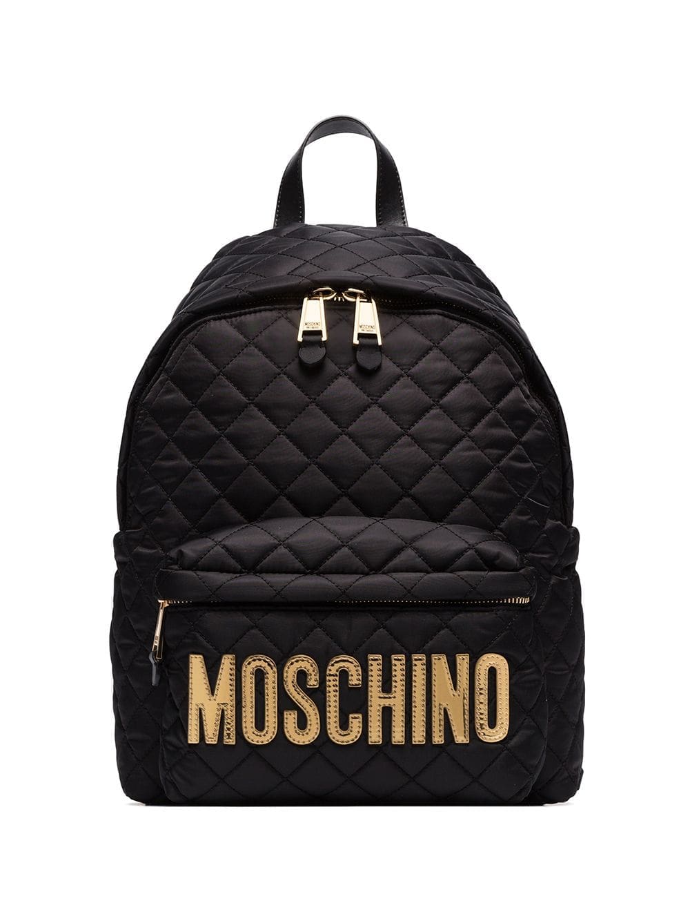 Moschino quilted logo-plaque backpack