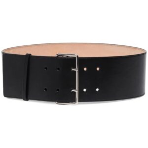 Alexander McQueen  black leather waist belt