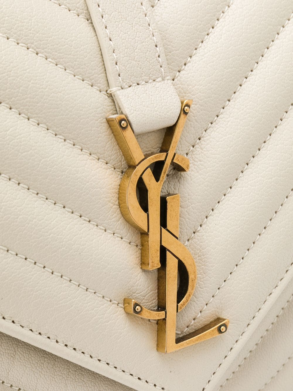 Saint Laurent logo plaque quilted shoulder bag - Image 4