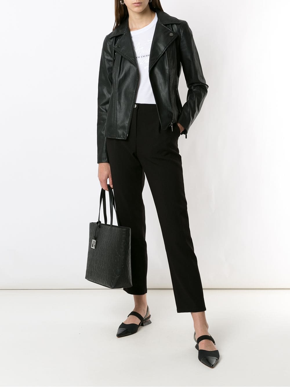 Armani Exchange embossed-logo pattern tote bag - Image 2