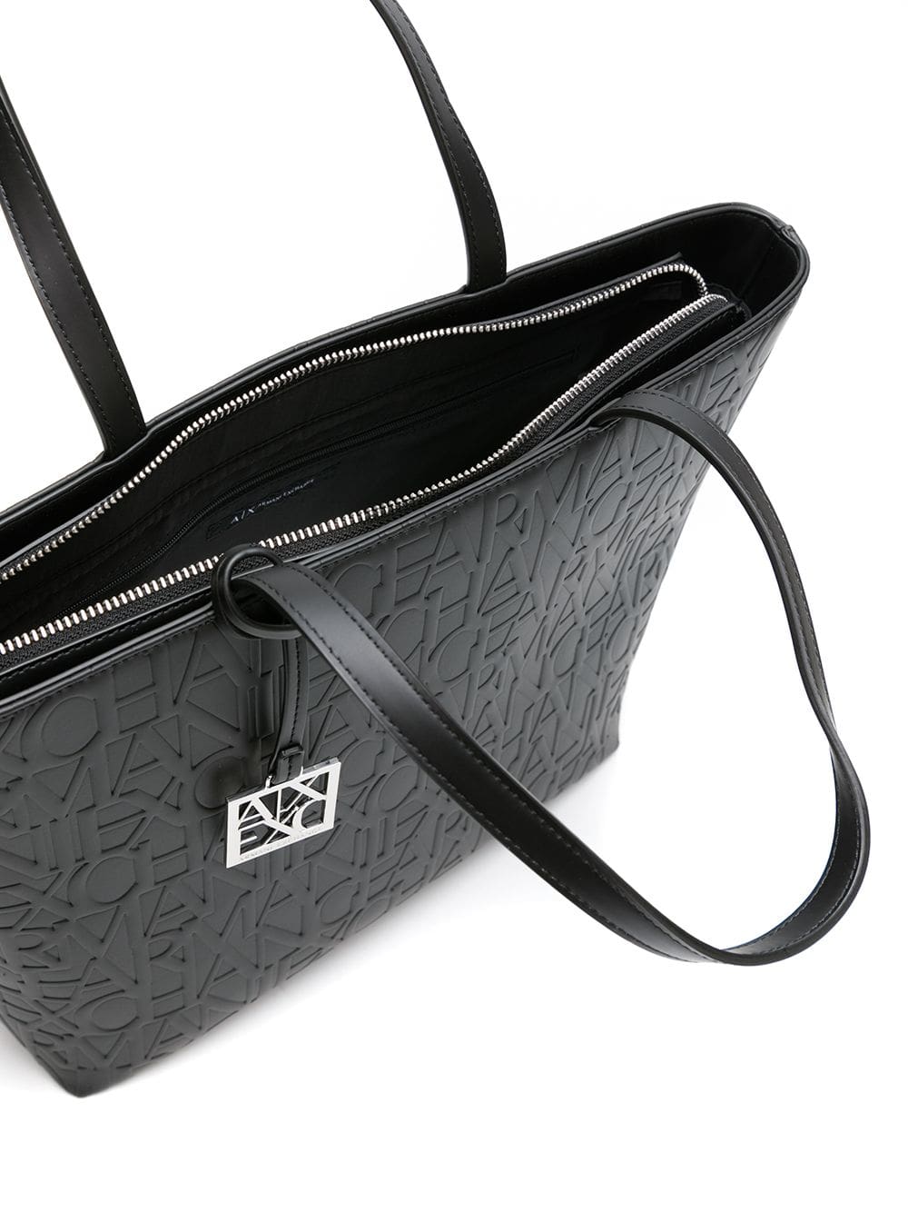 Armani Exchange embossed-logo pattern tote bag - Image 5