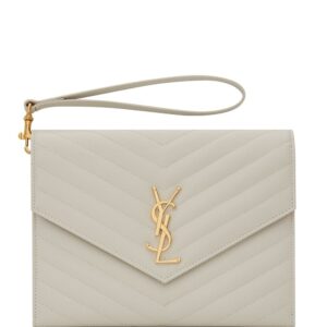 Saint Laurent monogram quilted clutch bag