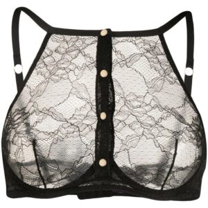 Maison Close  lace buttoned bra