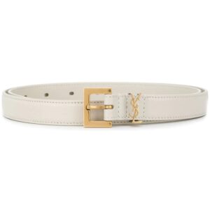 Saint Laurent  Monogram square-buckle narrow belt