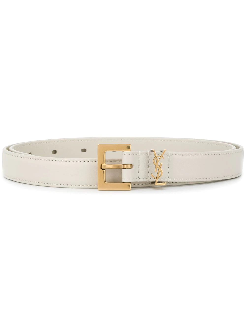 Saint Laurent Monogram square-buckle narrow belt