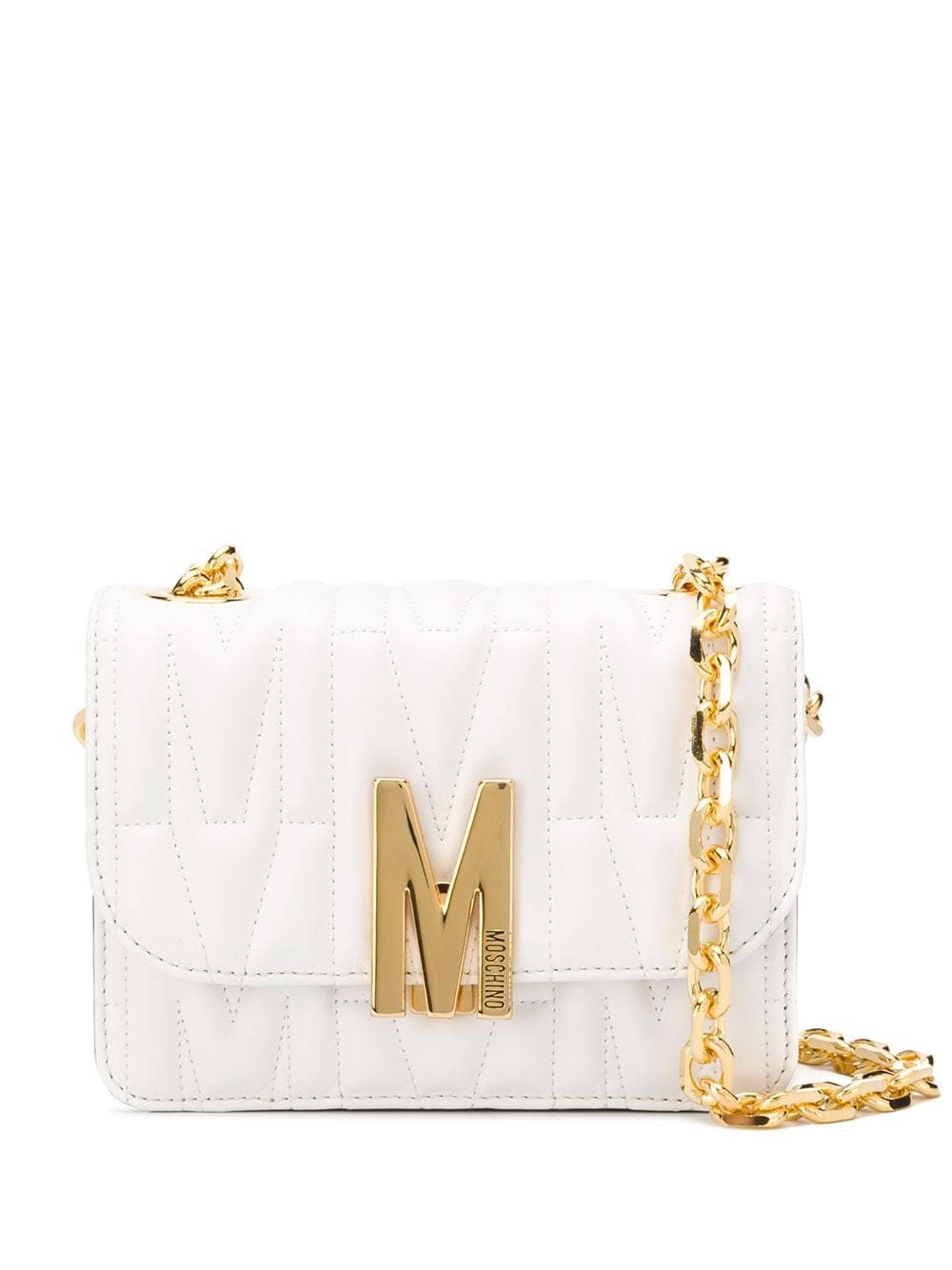 Moschino M quilted shoulder bag