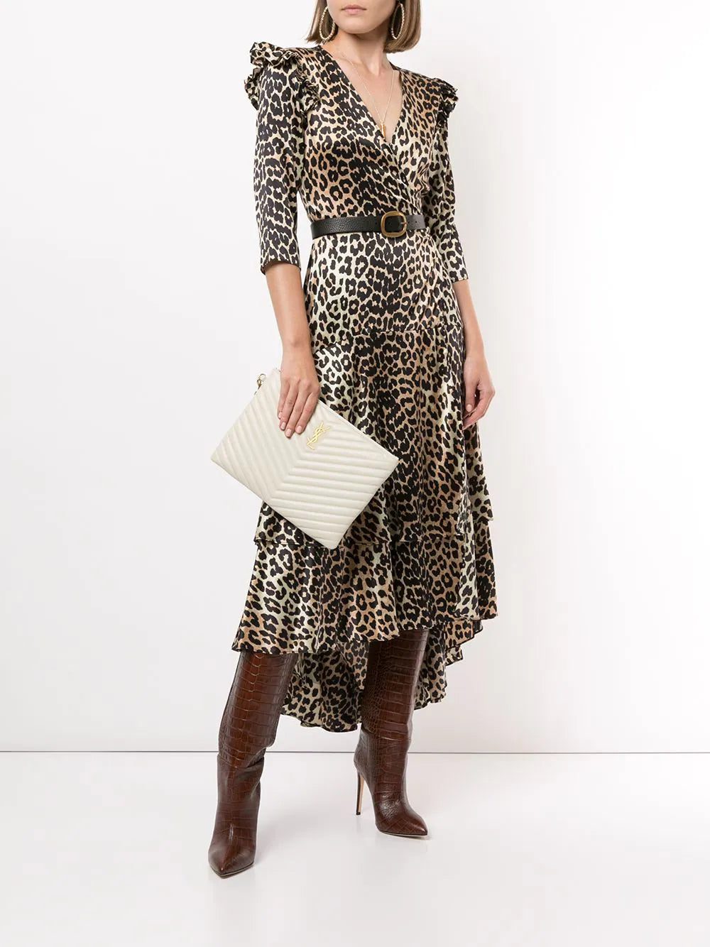 Saint Laurent V-stitch logo clutch - Image 2