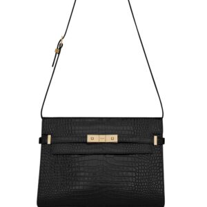 Saint Laurent Manhattan crocodile-embossed shoulder bag