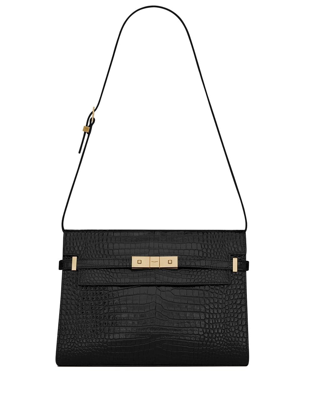 Saint Laurent Manhattan crocodile-embossed shoulder bag
