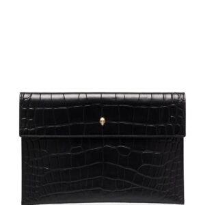 Alexander McQueen croc effect envelope clutch bag