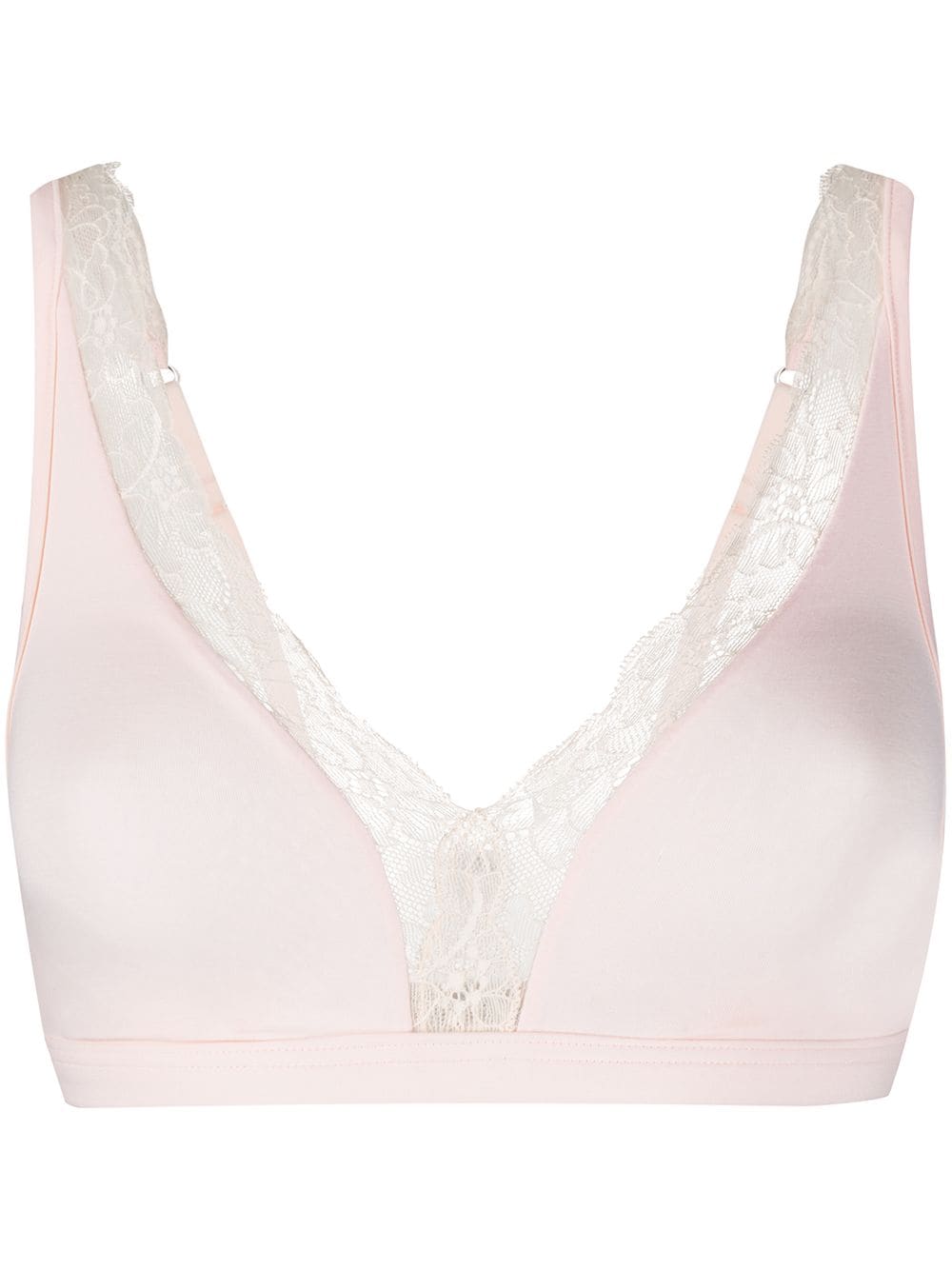 Hanro lace trim soft cup bra