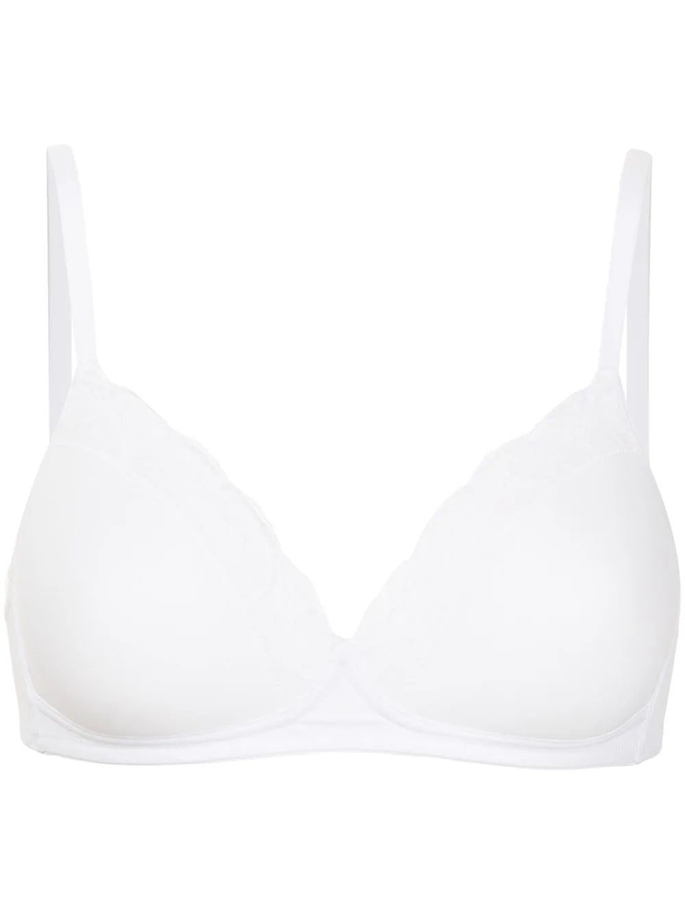 Hanro lace-detail no-wire bra