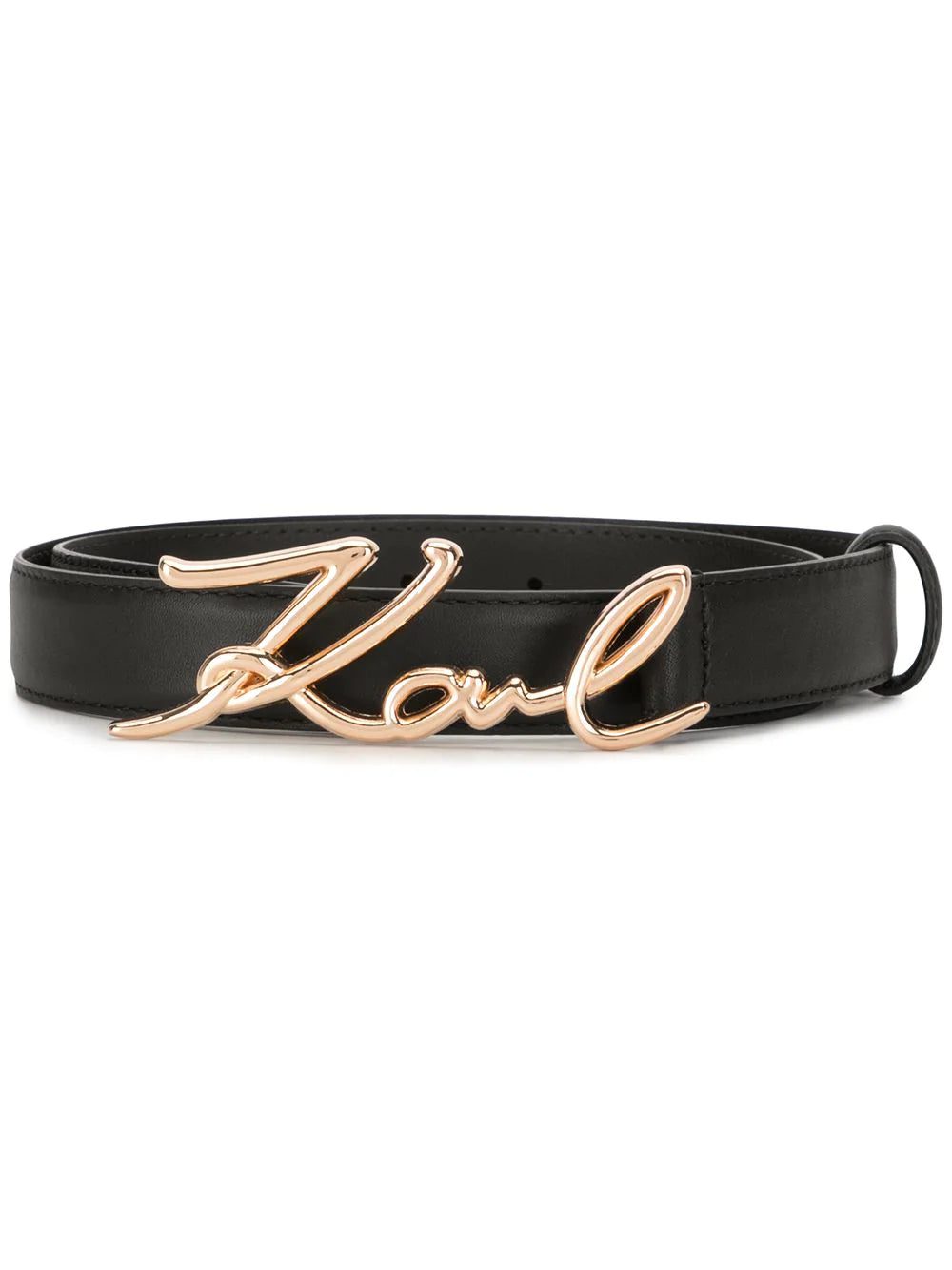 Karl Lagerfeld cursive logo buckle belt