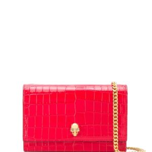 Alexander McQueen Skull crocodile-effect crossbody bag