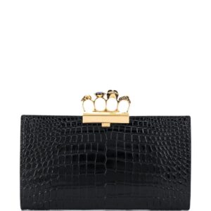 Alexander McQueen Four Ring embossed clutch bag