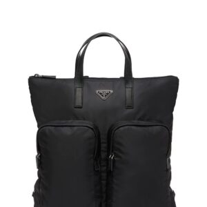 Prada large logo-plaque backpack