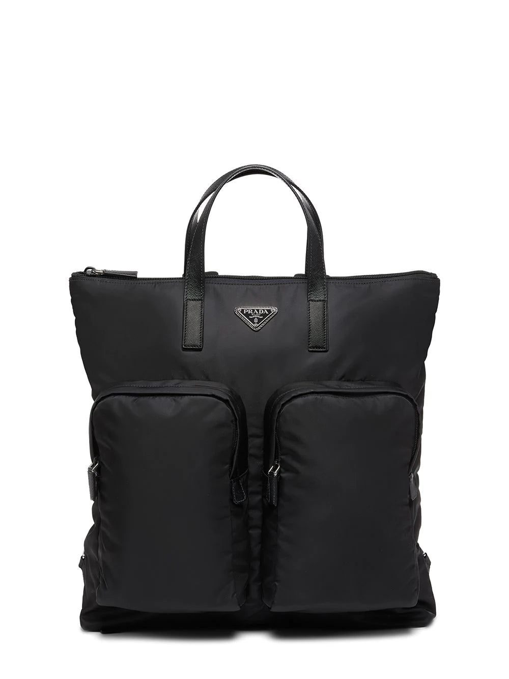 Prada large logo-plaque backpack
