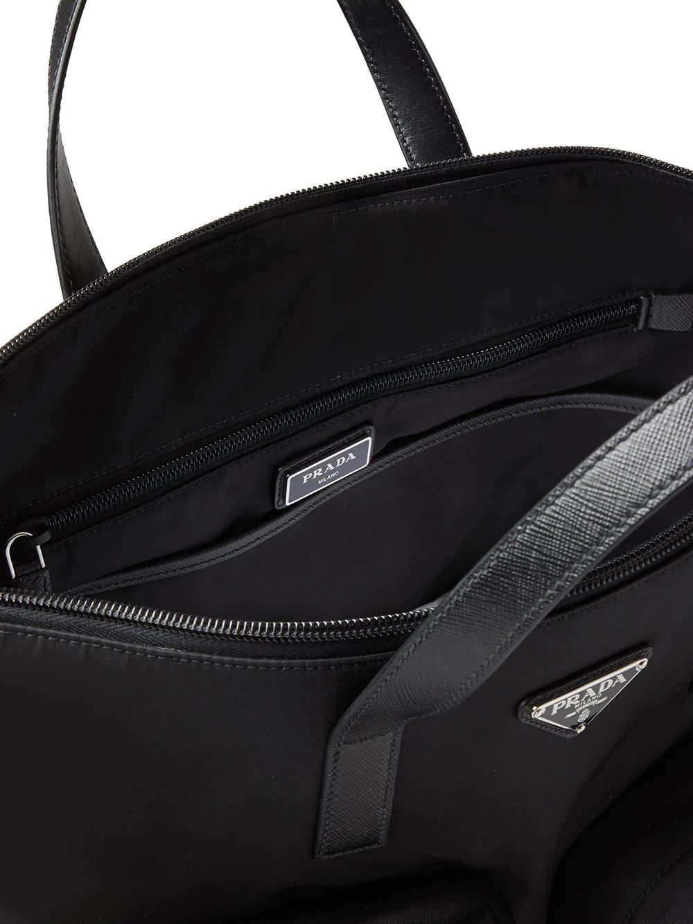 Prada large logo-plaque backpack - Image 4