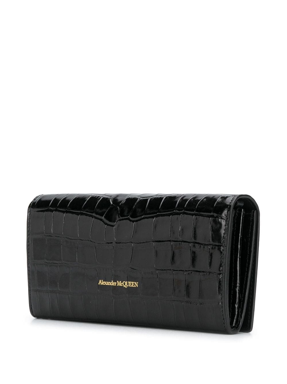 Alexander McQueen crinkled leather clutch bag - Image 3