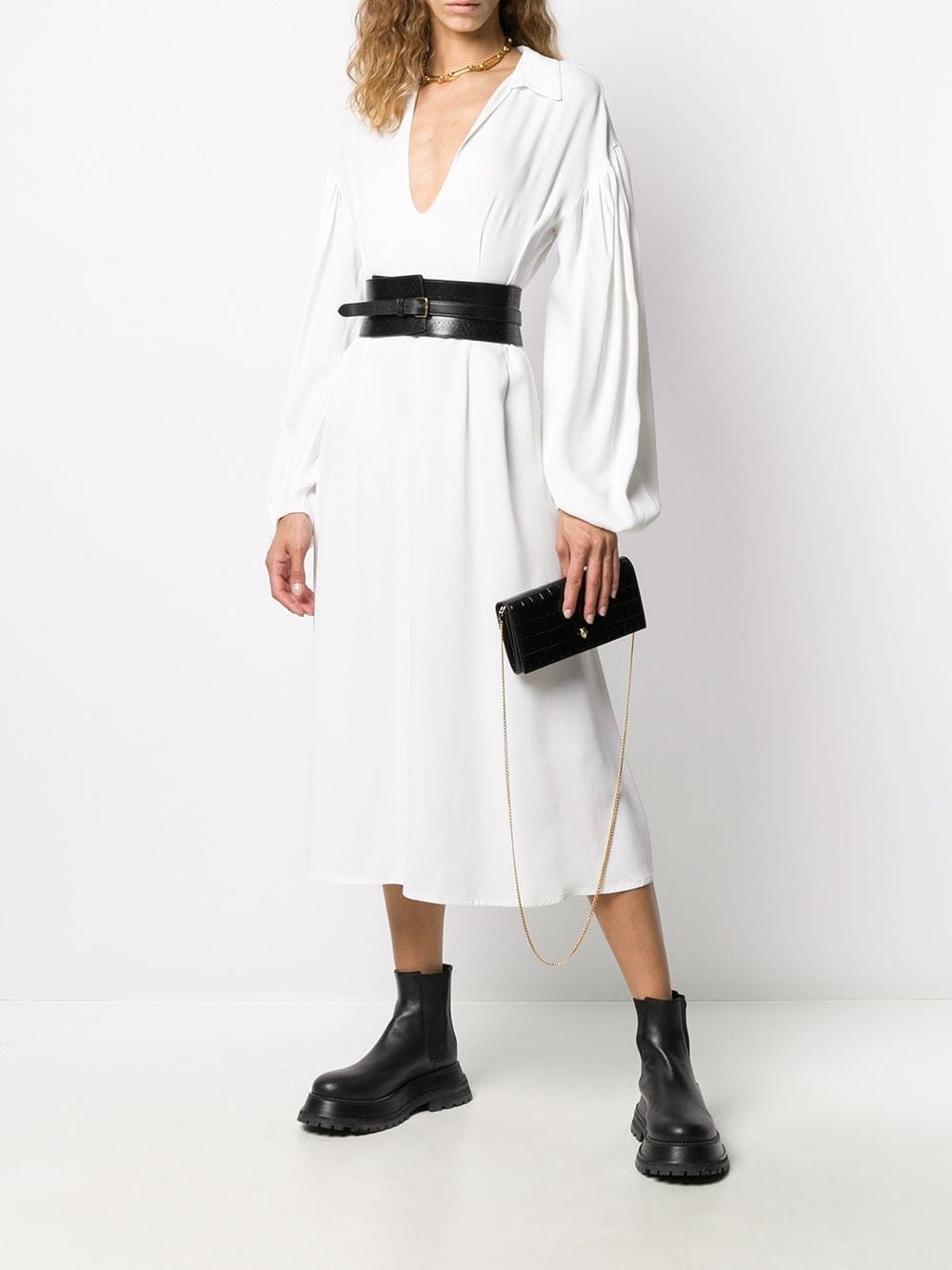 Alexander McQueen crinkled leather clutch bag - Image 2