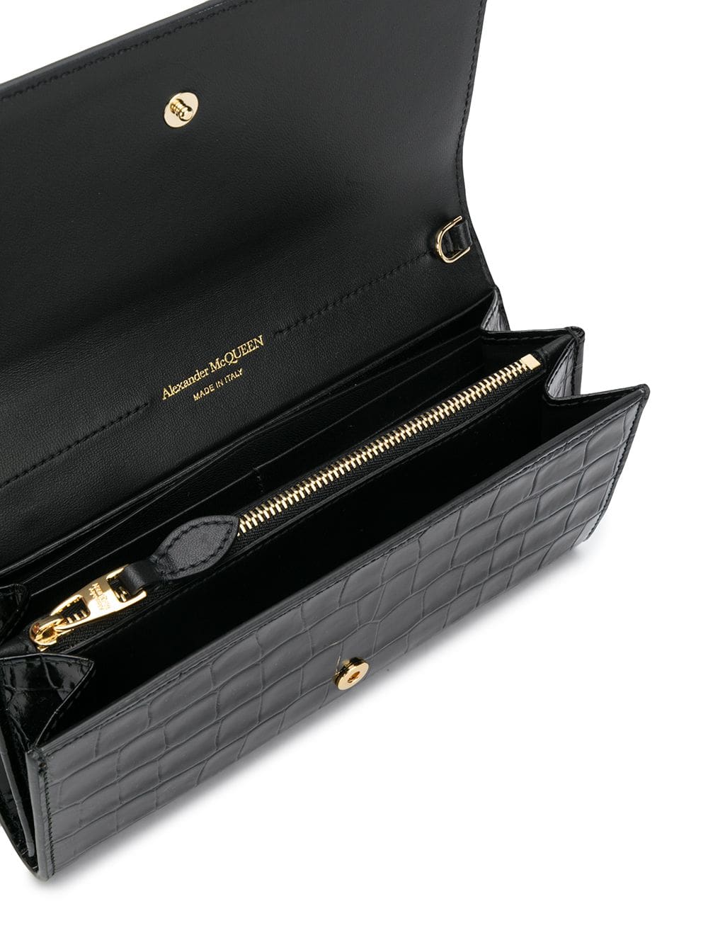 Alexander McQueen crinkled leather clutch bag - Image 5